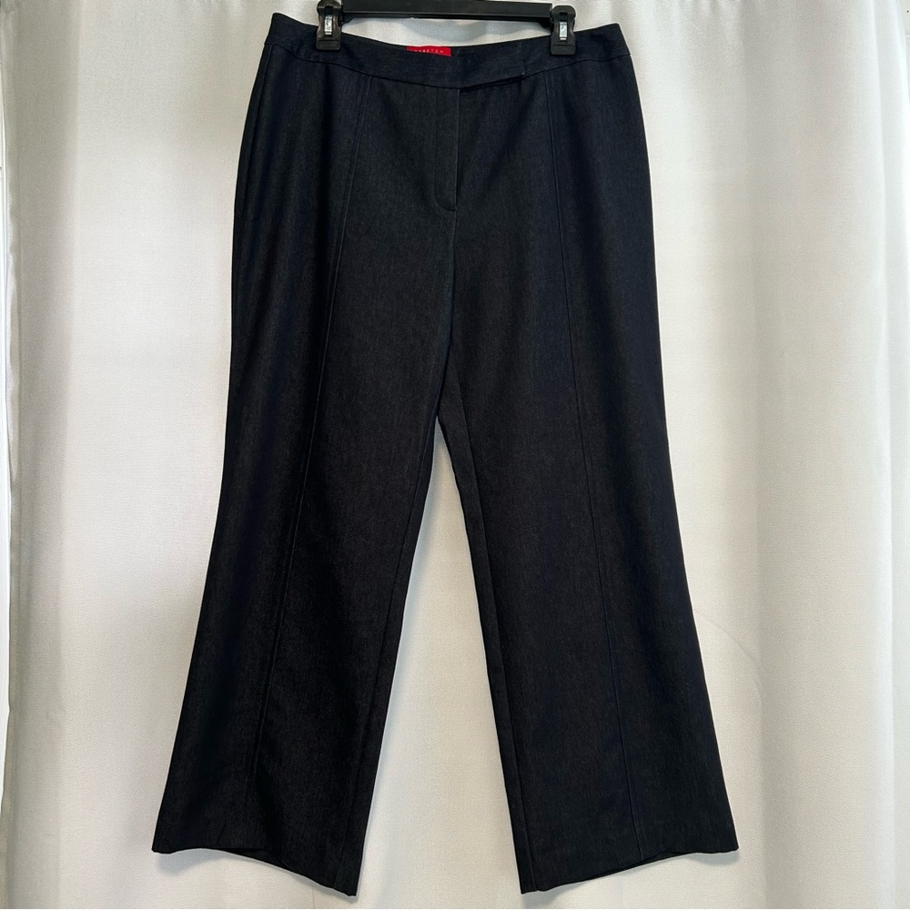 A Line Stretch Deep Blue Denim like Trousers